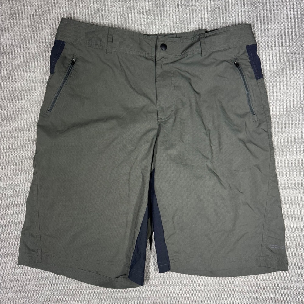 REI Co-op Cycles Mens Large Lined Padded Mountain Bike MTB Shorts Olive Green